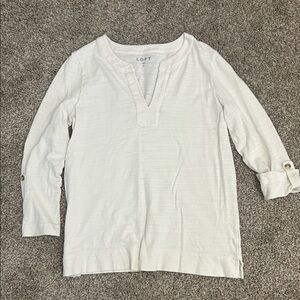 LOFT Women’s Cream Long Sleeve Tunic